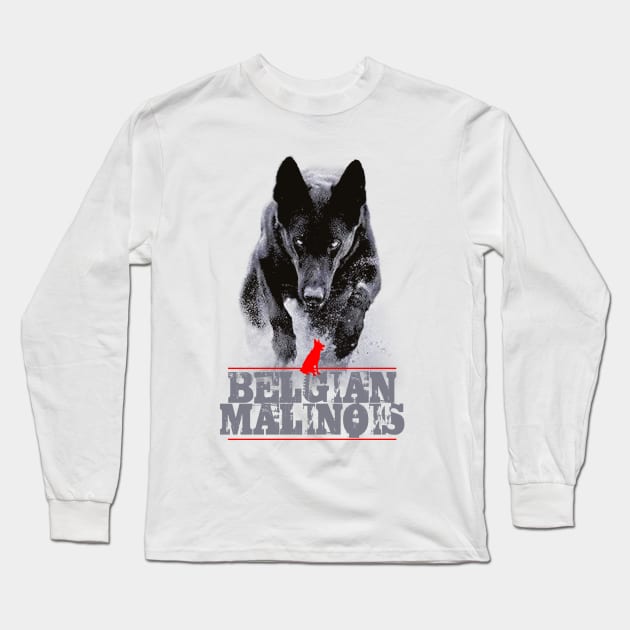 Belgian Malinois Long Sleeve T-Shirt by Toby Wilkinson